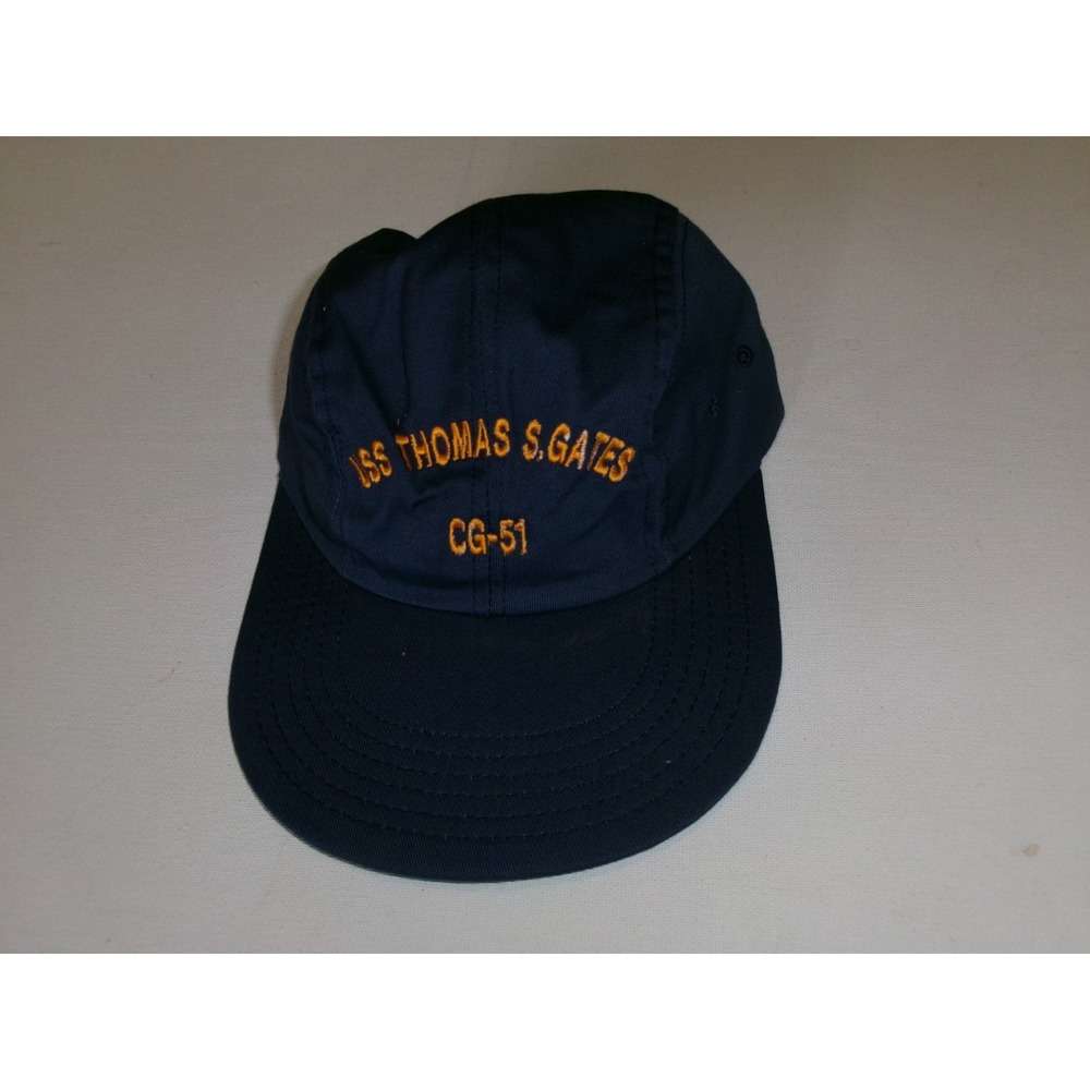 90S USS THOMAS GATES USA MADE    BEACH   HAT CAP VINTAGE K2